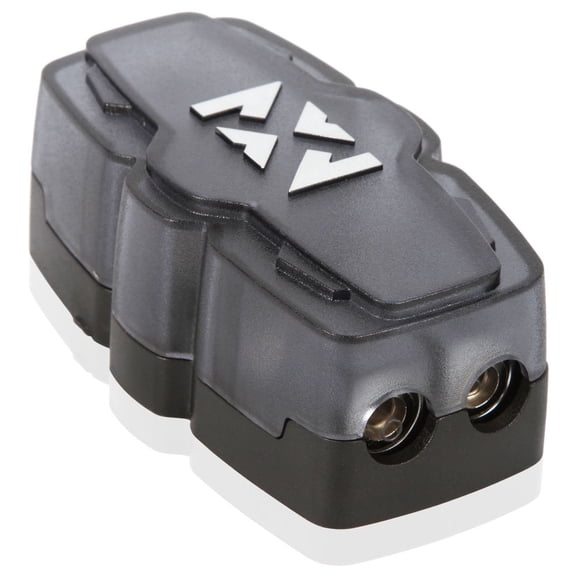 NVX XFDBU2 2 Position Fused Distribution Block with One 0/1 Gauge Input and two 4/8 Gauge Outputs