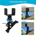 thumbnail image 4 of Roof Riser Brackets Kit Adjustable Pergola Roof Riser Beam Brackets Heavy Duty Roof Beam Mount Brackets Wood Post,Black, 4 of 4
