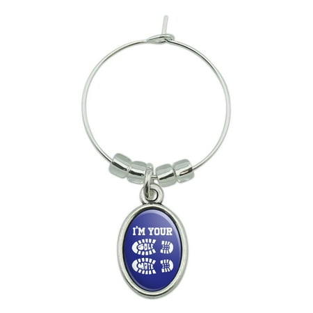 

I m Your Soul Sole Mate Wine Glass Oval Charm Drink Marker