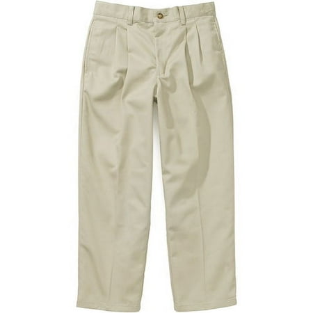 George - Husky Boys' Pleat-Front Twill Pants