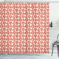 thumbnail image 1 of Ambesonne Ladybugs Shower Curtain, Flower Patterned Wings, 69"Wx70"L, Vermilion White, 1 of 3