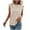 Beige1, variant on Diufon Dressy Casual Blouses for Women Summer Trendy Tops Round Neck Cap Sleeve Shirts Work Business Clothes