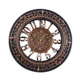 thumbnail image 4 of FRCOLOR Vintage Dial Clock European Hollowed-out Silent Clock 3D Round Large Decorative Wall Clock for Living Room Bedroom Kitchen(Bronze), 4 of 8