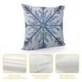 thumbnail image 4 of Nawypu  Decorative Throw Pillow Cover Blue Snow Natural Christmas Snowflake Crystal Ice Square Home Cushion Sofa Two Sides Pillow Case, 4 of 5