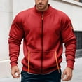 thumbnail image 5 of Men's Zip Up Pullover Jacket Lightweight Athletic Top For Gym Running Workout Casual Streetwear, 5 of 6