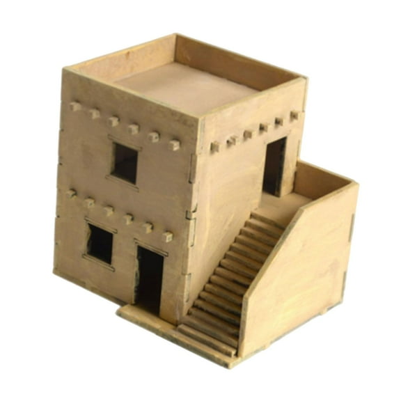 1/72 Miniature Wooden House Architecture Scene Model for Model Railway Scene Style B