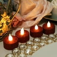 thumbnail image 3 of BalsaCircle 12 Glittered Red LED Pillar Candles Lights, 3 of 6