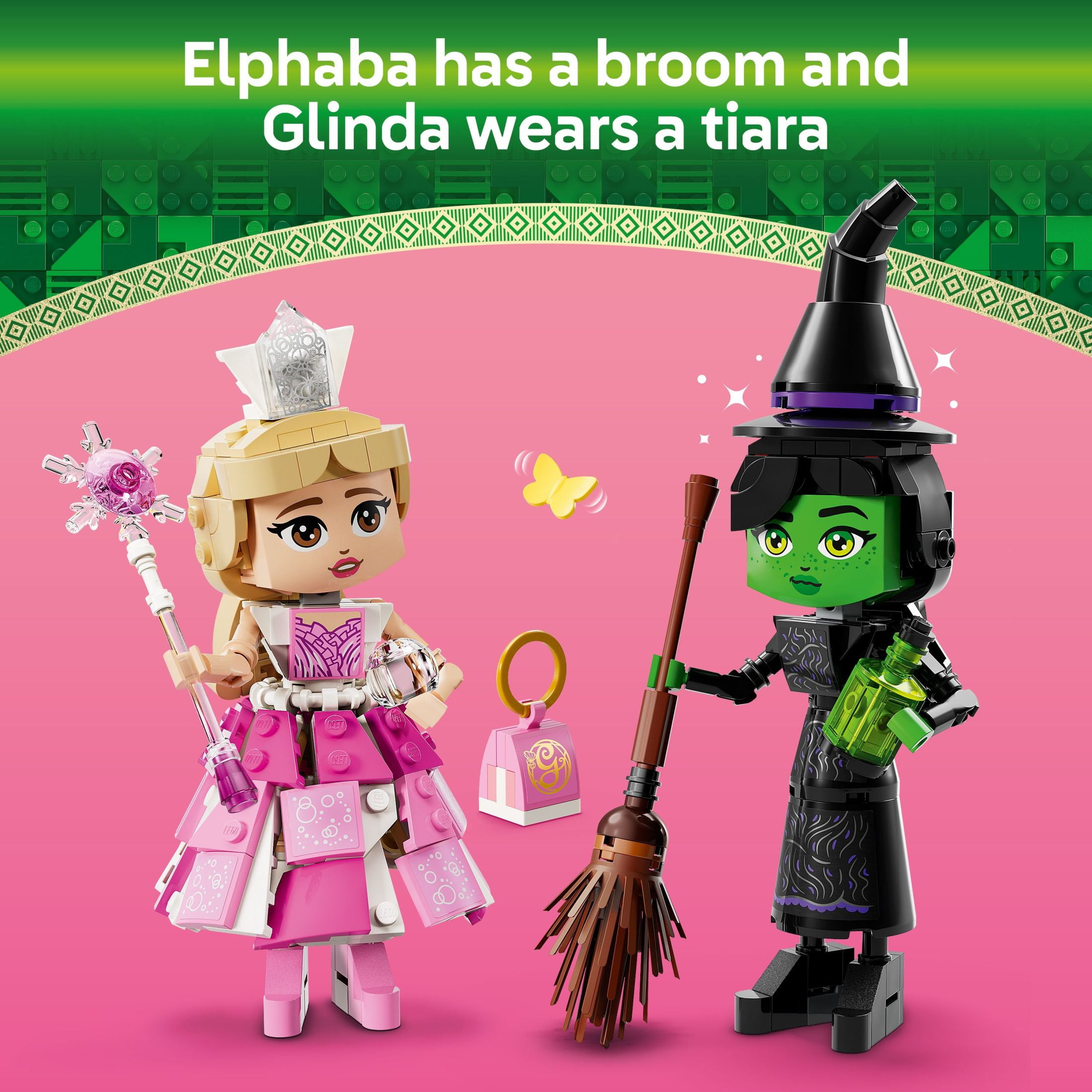 LEGO Wicked Elphaba & Glinda Figures Building Toy - Wicked Toy for Girls and Boys, Age 10+ - Buildable Wicked Dolls Gift for Kids - 75682