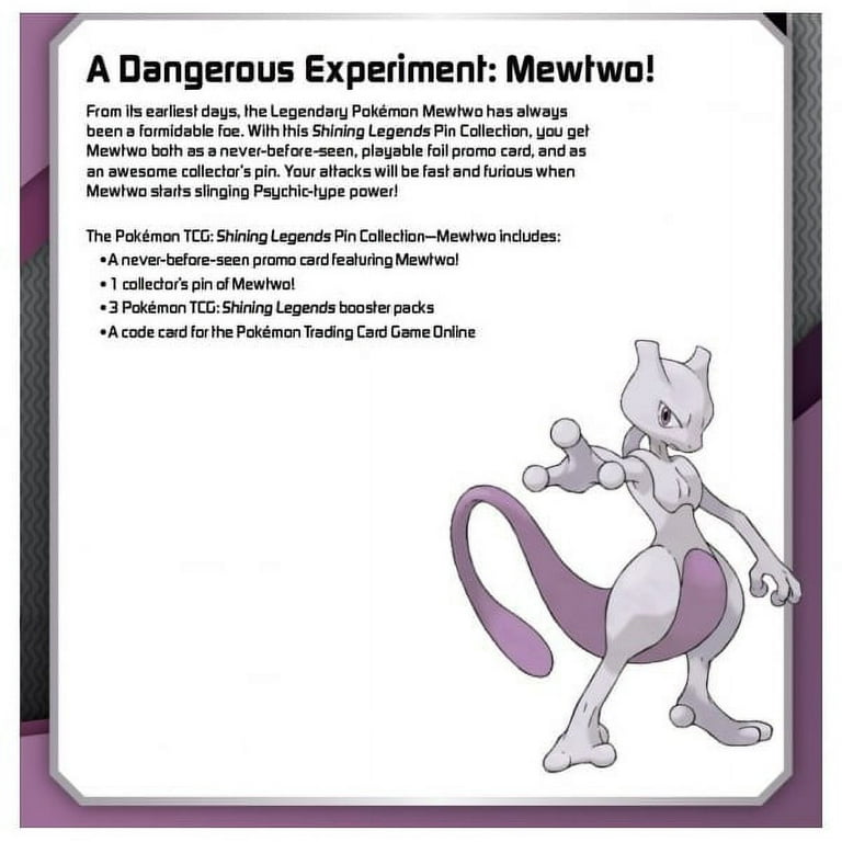 Walmart Pokemon Sun & Moon Shining Legends Mewtwo TCG Collection Pin Box -  Walmart.com