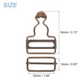 thumbnail image 2 of Unique Bargains Overall Buckles 4 Sets Retro Suspender Replacement Buckles 32mm, Copper Tone, 2 of 6