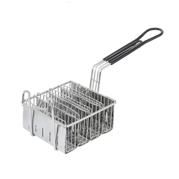 Frying Basket Stainless Steel Burrito Basket for Deep Fryer, for 4 Shells, U-shaped, Flat Bottom