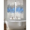thumbnail image 5 of Abstract Sheer Curtains 2 Panels Set Blue Grey Graffiti Silhouette Art Modern Painting Sheer Window Curtains Light Filtering Rod Pocket Voile Drapes for Bedroom Living Room 52"X72", 5 of 8