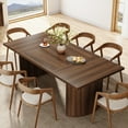 thumbnail image 6 of Tribesigns 78.7" Extra Long Dining Table for 6-8 People, Farmhouse Kitchen Table for Dining Room, Living Room, Walnut, 6 of 7