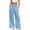 W10-Light Blue, variant on Womens Pants Empire Waist Trousers Straight Leg Relax Fit Slacks Trend Wear Navy Xl