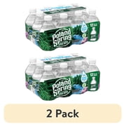 (2 pack) Poland Spring Maine Spring Water, 8 Fl Oz, 12-Pack Plastic Bottles