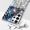 thumbnail image 2 of Compatible with Galaxy S23 Ultra Bling Case Luxury 3D Sparkle Diamond Crystal Rhinestones for Women Girls Glitter Case with Cute Furry Plush Ball Pendant Soft TPU Bumper Shiny Gemstone Cover, 2 of 6
