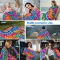thumbnail image 5 of Colorful Cooling Blanket, Lightweight Breathable Summer Throw Blanket with Double Sided Cold Effect,Ethnic Modern Abstract Watercolor Tie-Dye Picnic Beach Blankets Bed Sheet for Hot Sleepers 30"x40", 5 of 8
