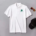 thumbnail image 3 of Camiseta polo para hombre negra con cuello, camisetas de calle lisas, sin logotipo, ropa elegante, holgada, de algodón, 3 of 5