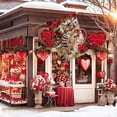 thumbnail image 3 of Valentines Day Cat House Flag 28 x 40 Vertical Double Sided Red Roses Spring Farmhouse Holiday Outside Decorations Burlap Yard Flag BW757-40, 3 of 6