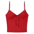 thumbnail image 6 of Fashion Lace Trim Layered Camisole With Bow Detail Contrast Spaghetti Strap Two Piece Tank Top 3d Print Tops for Women 80s Tops for Women, 6 of 6