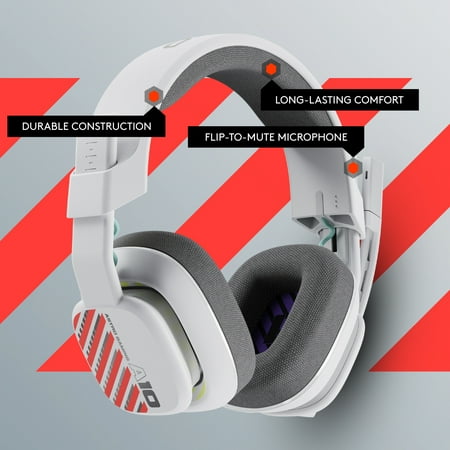 Astro Gaming - A10 Gen 2 Wired Stereo Over-the-Ear Gaming Headset for PlayStation/PC with Flip-to-Mute Microphone - White