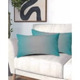 thumbnail image 2 of Teal Grey Ombre Pillow Covers King Size, Gradient Contemporary Abstract Art Soft Bed Throw Pillowcases Breathable Cooling Long Lumbar Body Pillow Sham Cover for Bed Sofa 20''x40'', 2 of 7