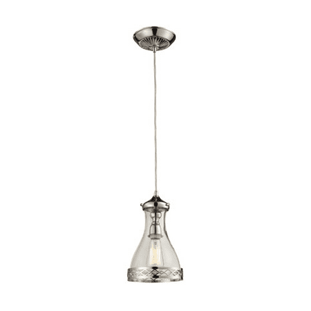 Polished Nickel Finish Pendants Pendants 1 Light With Polished Nickel Finish Medium Base 7 inch 100 Watts - World of Lamp ()