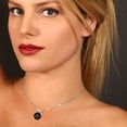 thumbnail image 4 of 3 ct Brilliant Round Cut Solitaire Natural Onyx 14k White Gold Pendant with 16" Chain, 4 of 4