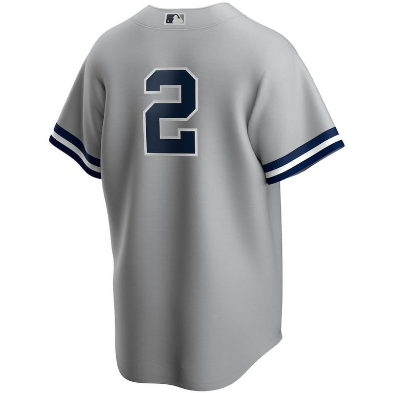 Derek Jeter New York Yankees Men s Road Replica Player Jersey Gray Walmart