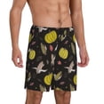 thumbnail image 2 of Kdxio yellow Pumpkin Corn Print Mens Sleep Shorts Bottoms Soft Comfy Pajama Wear Pants with Drawstring Pockets, 2 of 5