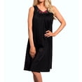 thumbnail image 1 of Women's Shadowline 37280 Petals 40 Inch Embroidery Gown (Black 1X), 1 of 4