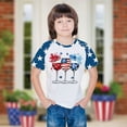 thumbnail image 6 of ZACPNCV Kids Boys Girls 4th of July Baby Tees Flag Graphic Crew Neck Short Sleeve T Shirt Summer Patriotic Going Out Tops Blue 5-6 Years, 6 of 8