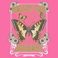 thumbnail image 2 of Girl's Lost Gods Enjoy the Journey Butterfly Graphic Cropped T-Shirt Light Pink X Large, 2 of 3