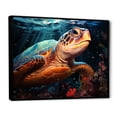 thumbnail image 2 of Designart "Modern Marine Turtle Illustration III" Animals Turtle Floater Framed Wall Art Prints, 2 of 5