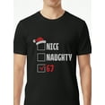 thumbnail image 2 of Men's & Big Men's Graphic Holiday Tee Shirt, 6 7 Meme, Nice or Naughty, Sizes S-3XL, 2 of 5