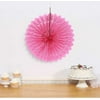 Tissue Paper Fan Decoration, 16 in, Hot Pink, 1ct