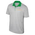 thumbnail image 2 of Men's Colosseum Gray Oregon Ducks Tuck Striped Polo, 2 of 3