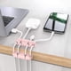 thumbnail image 2 of Soporte de cable de oficina de 3 piezas, soporte de cable adhesivo fuerte, organizador de abrazadera de cable-rosa Adepaton CZDZ-ST105-4, 2 of 6