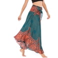 thumbnail image 5 of SWSMCLT Women's Midi Summer Dress Ladies Casual Sundress Gypsy Handkerchief Asymmetric Flowy Long Beach Skirt Hippie Boho Dresses Billowy Swing Pleated Patterned4 Pink Small-Large, 5 of 5