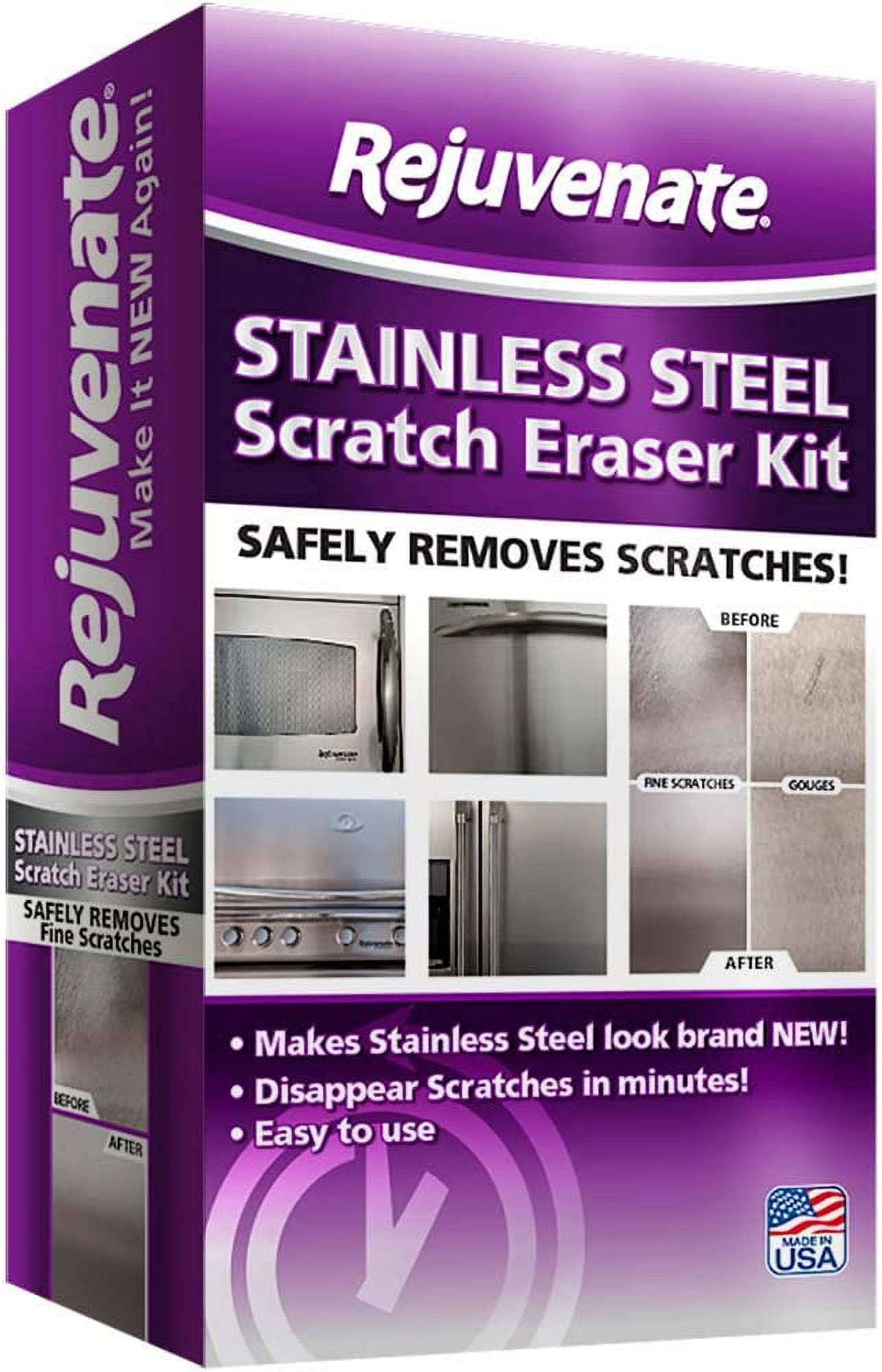 Rejuvenate Stainless Steel Scratch Eraser Kit Removes Scratches Gouges Rust  Discolored Areas 6 Piece 