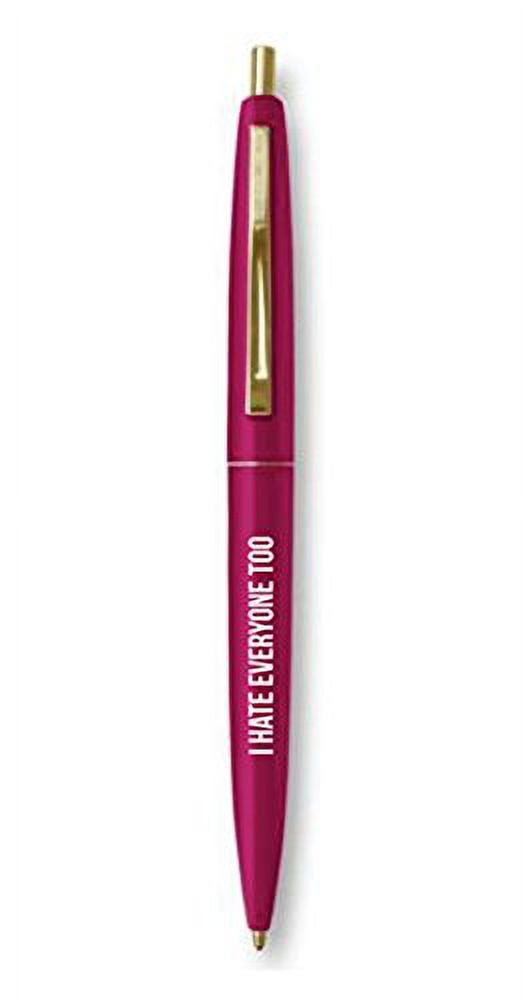 Snarky Boss Lady Pen Set in Brilliant Multicolor - Set of 6 Refillable  Black Ink Ballpoint Click Clic Pens