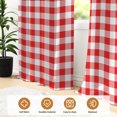 thumbnail image 5 of Tchckioa Red White Grid Blackout Curtains for Dorm Room,Privacy Protection Grommet Drapes,52x96 Inch,2 Panels, 5 of 7