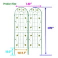 thumbnail image 6 of CoSoTower 2 Pack Metal Garden Trellis 71" X 19.7" Rustproof Trellis for Climbing Plants Outdoor Flower Support Green, 6 of 6
