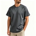 thumbnail image 4 of Fwqbns Men's Raglan Sleeve Quick Dry T-Shirt Moisture Wicking Athletic Workout Tee Short Sleeve Running Shirt Black, 4 of 5
