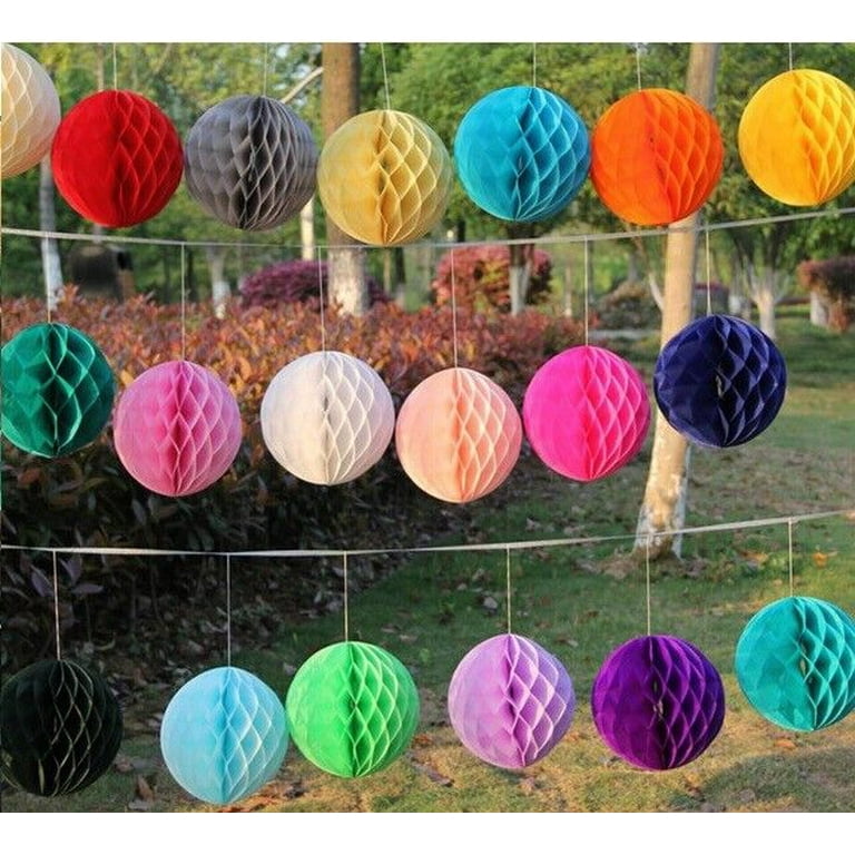 Honeycomb Balls/20 Colors Round Tissue Paper Honeycomb Ball,4 6 8 10 12 for  Wedding Decorations,baby Shower ,bridal Shower Party Decor 