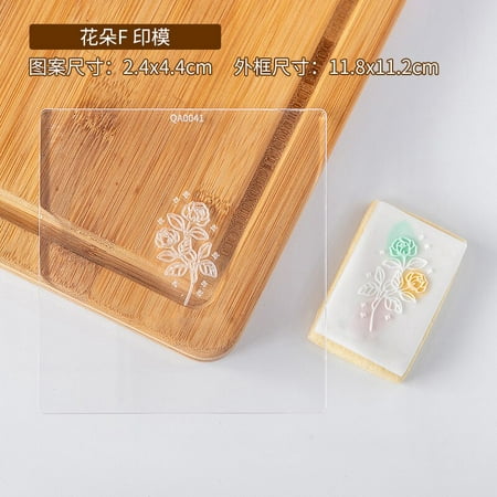 

Acrylic Flower Biscuit Mold Fondant Sugar Craft Cookie Press Stamp Embosser DIY 3d Cartoon Cookie Cu