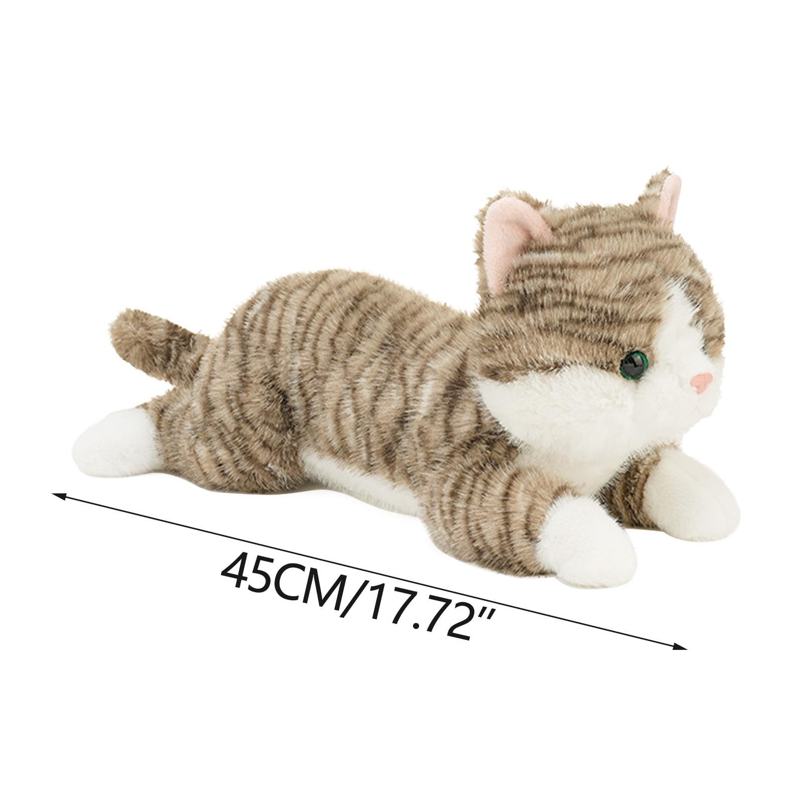 Outoloxit Weighted Plush Cat Toy 18 Inch for Stress Relief and Cuddling, Realistic Stuffed Animal Sensory Comfort Gift for All Ages