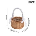 thumbnail image 2 of Flower Baskets Hand Woven Rattan Basket Reusable DIY Photo Props Home Decor Storage Baskets, 2 of 9