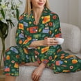 thumbnail image 6 of Picia Christmas Gift Pattern Women’s Long-Sleeve Sleepwear Set - Soft 2-Piece Loungewear with Pockets, Comfy PJs for Relaxing Nights-Large, 6 of 7