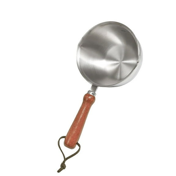 Stainless Steel Cooking Pot with Wooden Handle - Multifunctional Non-Stick Saucepan for Stovetop & Oven Use